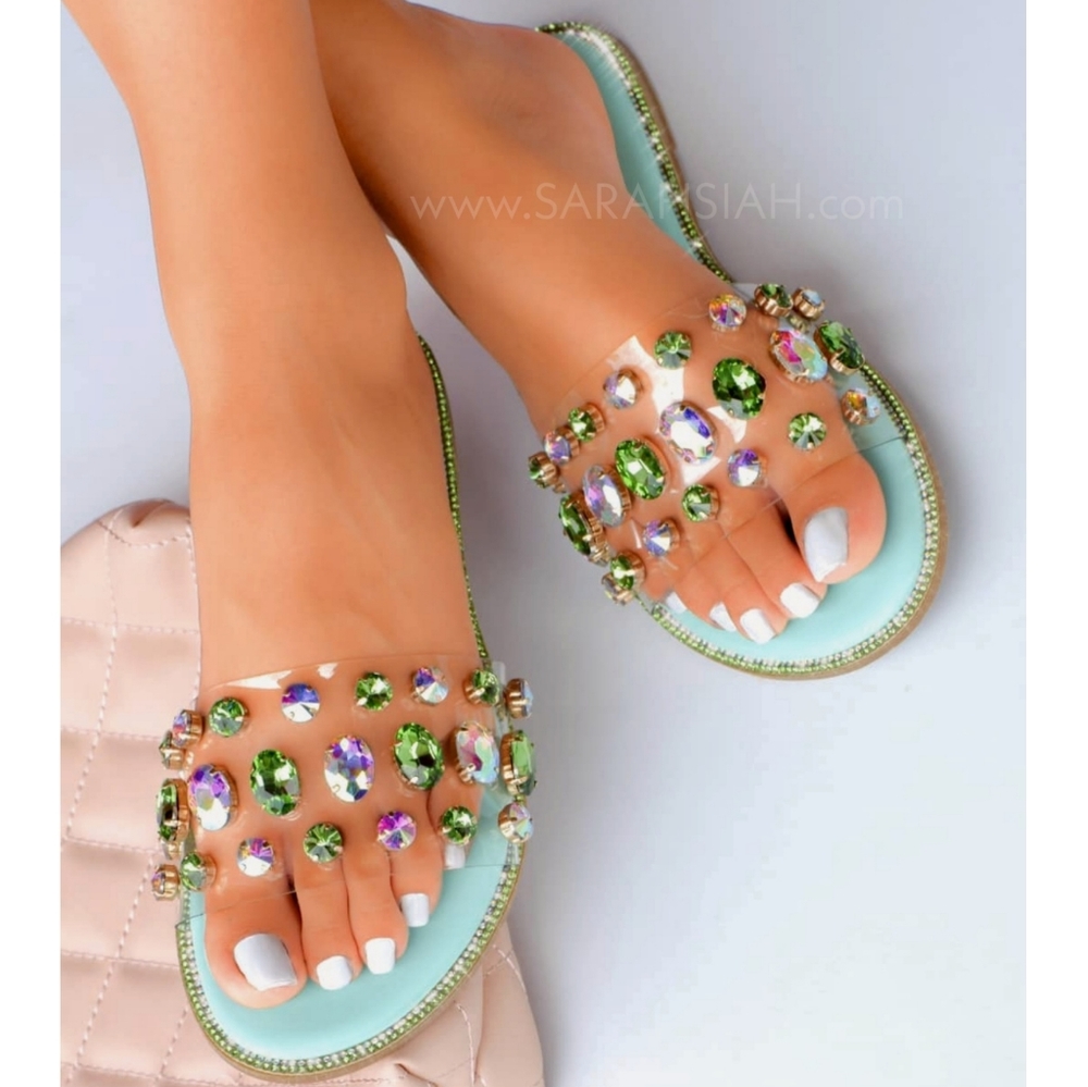 𝙉𝙀𝙒 𝙄𝙉💎🖤Embellished Lux Rhinestone- MINT